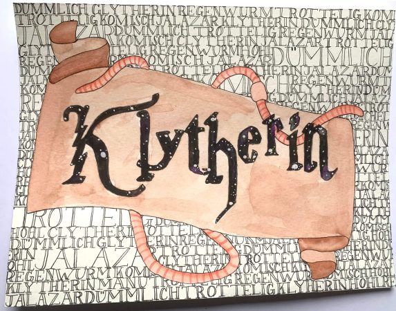 Von Julia: Klytherin Banner ("Manu" und "Michel" sind im Text versteckt!)